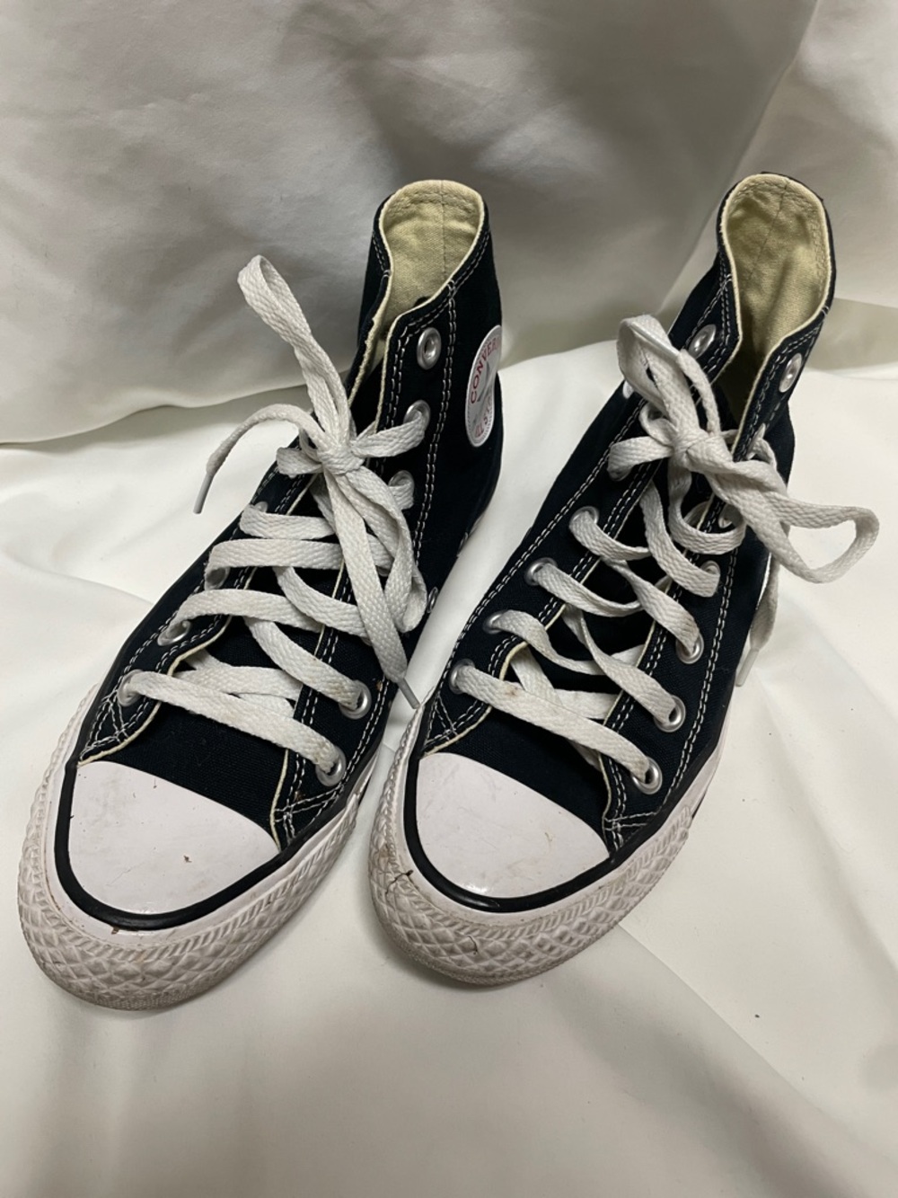 Converse Black and White High-Top Canvas Sneakers